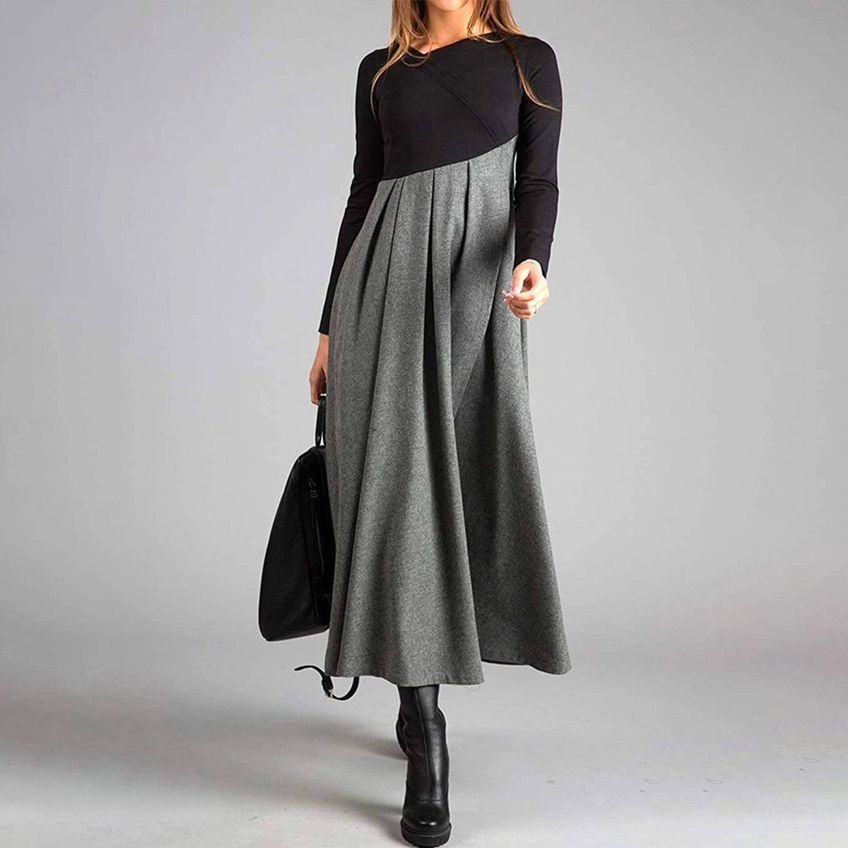 Emily - lange mouwen maxi-jurk