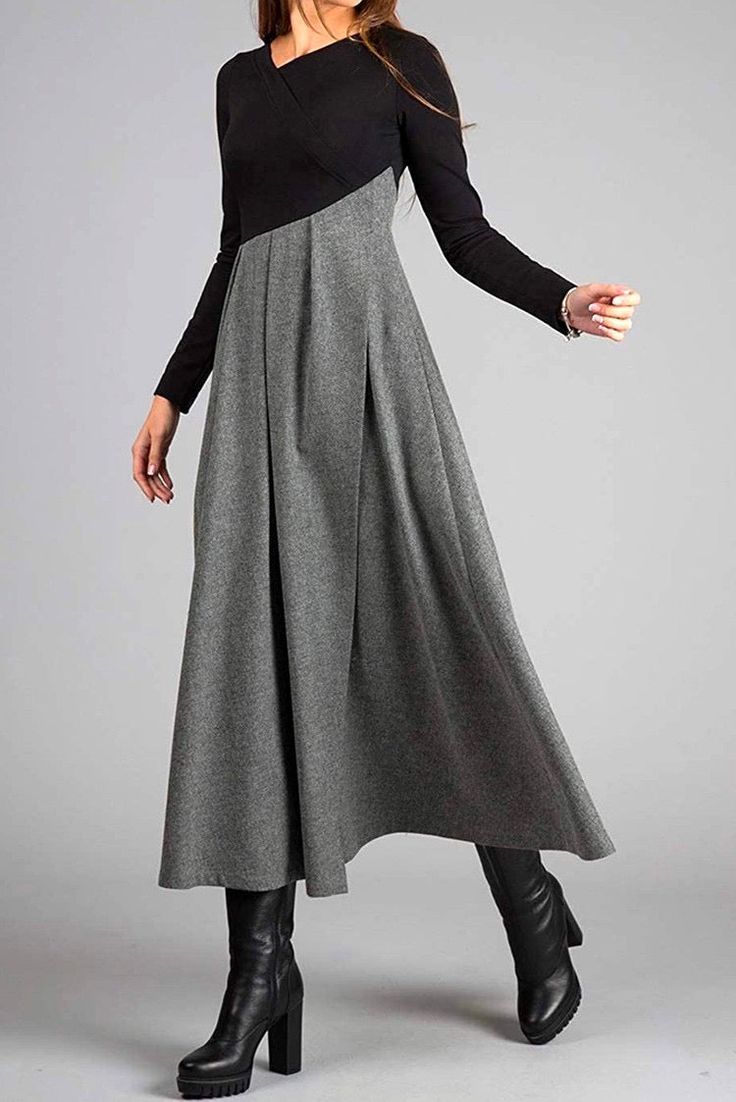 Emily - lange mouwen maxi-jurk